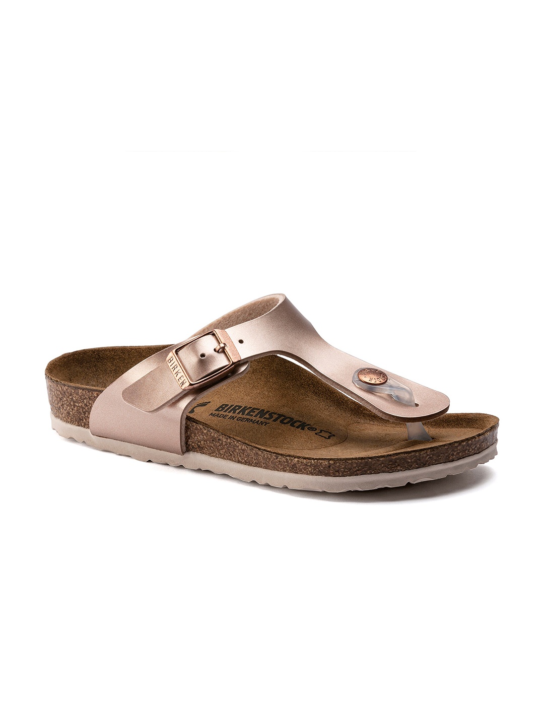 

Birkenstock Gizeh Electric Metallic Copper Narrow Width Birko-Flor Thong Sandals