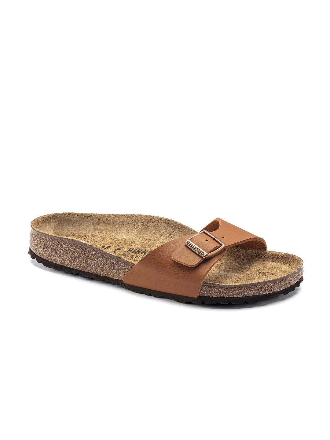 

Birkenstock Women Madrid Brown Narrow-Width Slide Sandals