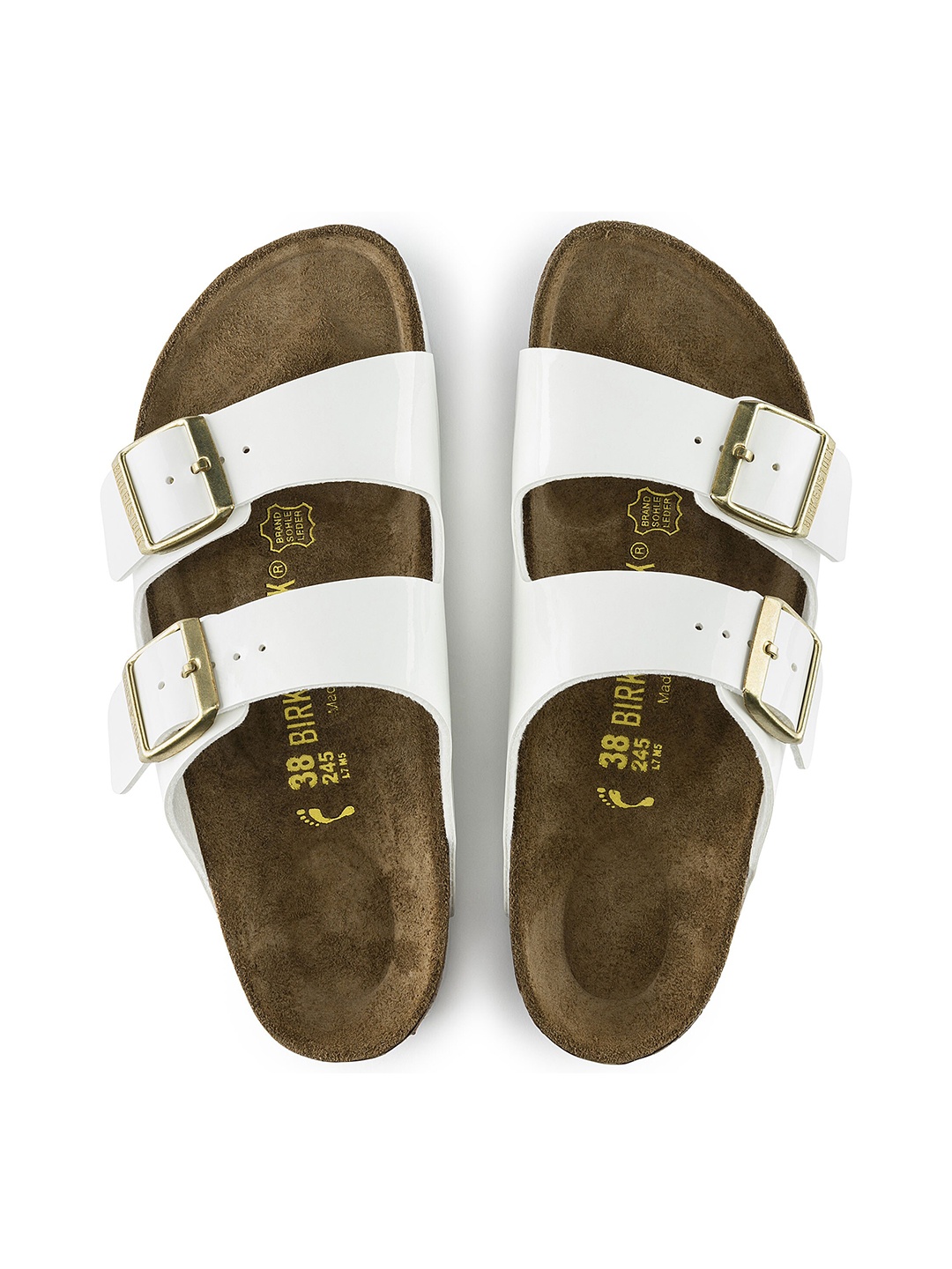 

Birkenstock Unisex Arizona White Regular Width Slides