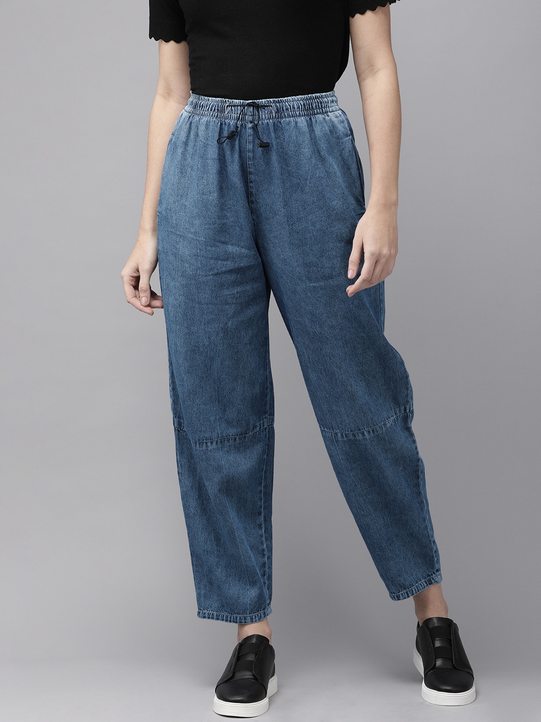 Roadster Women Blue Slouchy Fit Pure Cotton Jeans