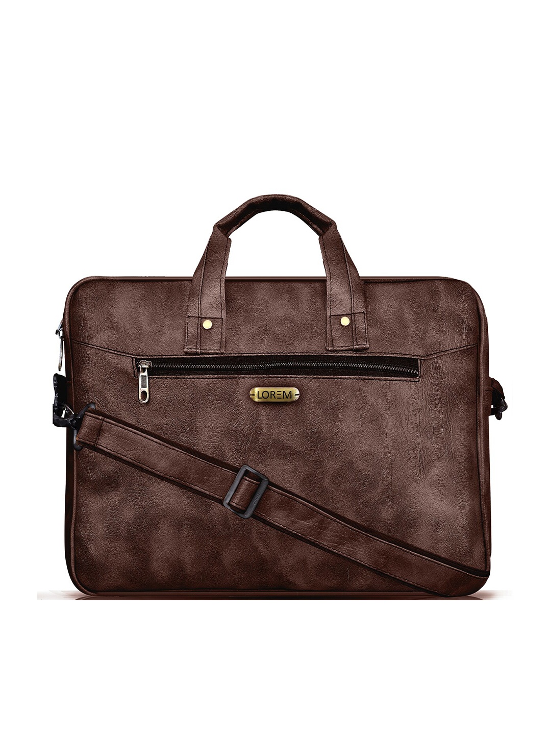 

LOREM Unisex Brown Textured Messenger Bag