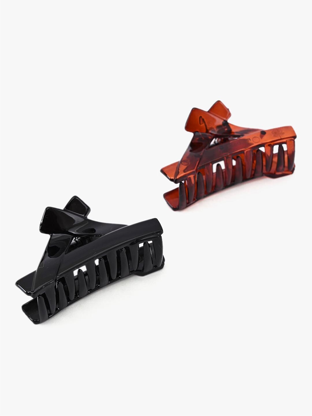 

BuckleUp Girls Black & Brown Set of 2 Claw Clip