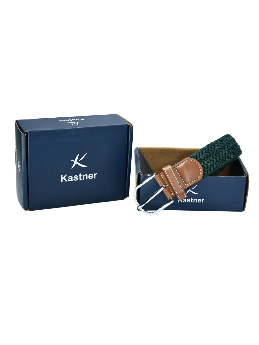 

Kastner Unisex Blue Braided Stretchable Belt