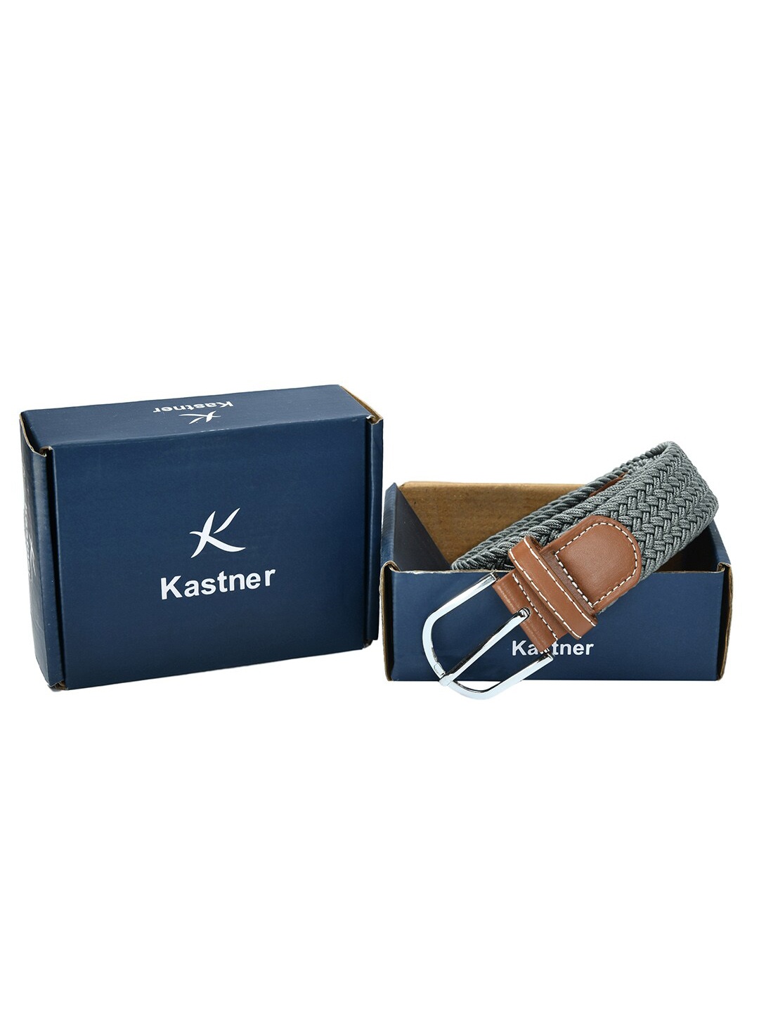 

Kastner Unisex Grey Braided Stretchable Belt