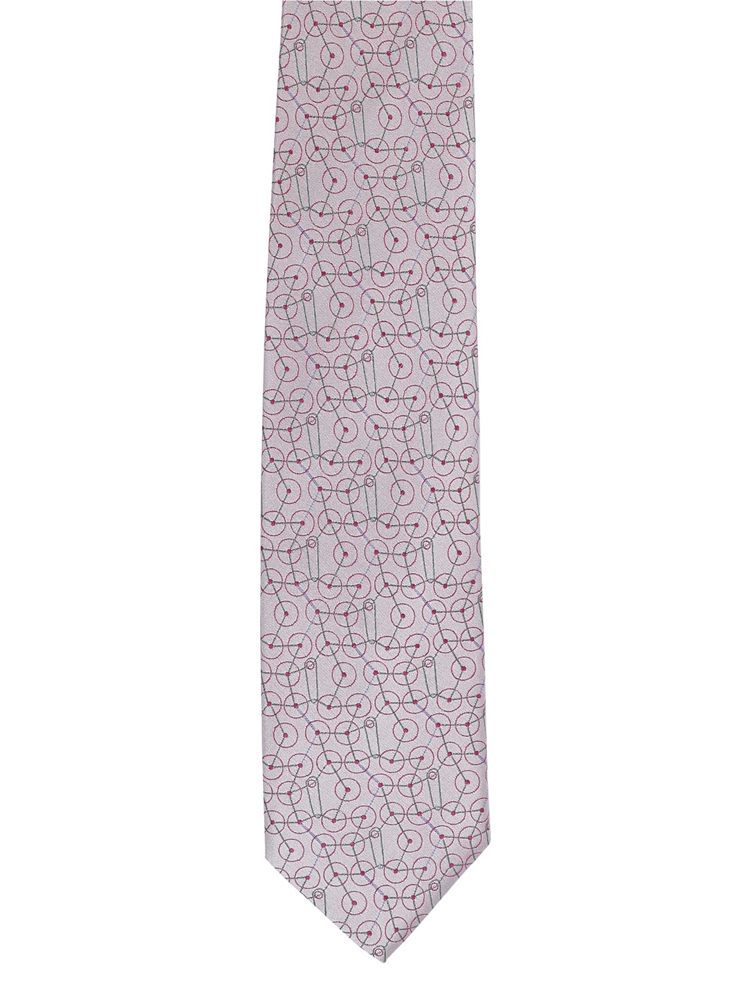 

Alvaro Castagnino Men White & Pink Printed Broad Tie