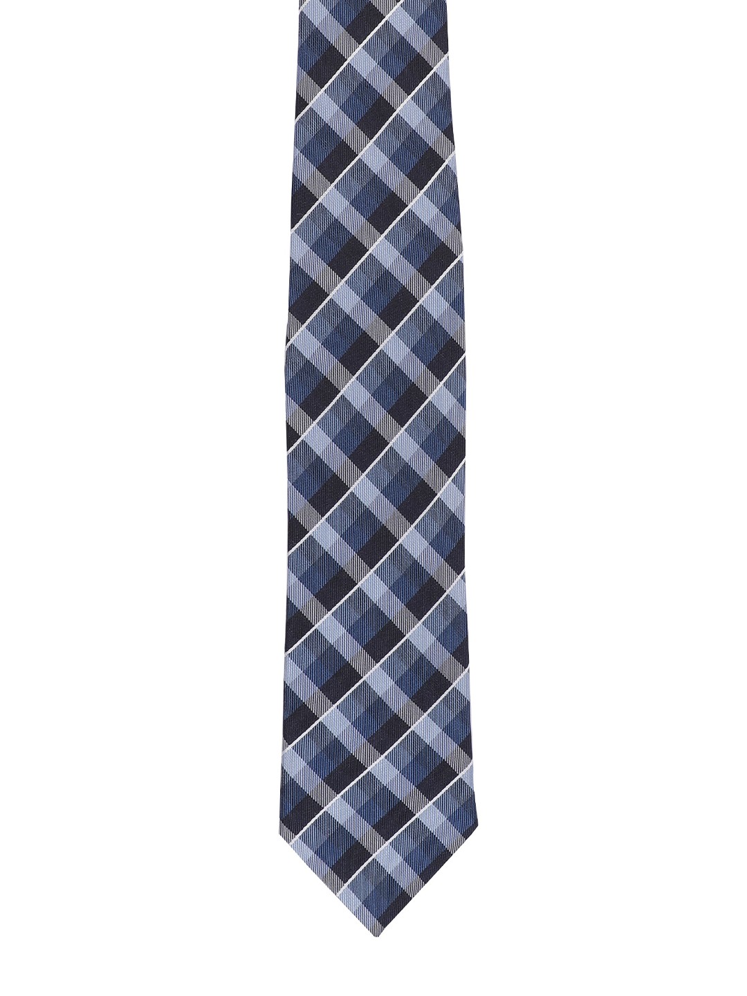 

Alvaro Castagnino Men Blue & Black Woven Design Broad Tie
