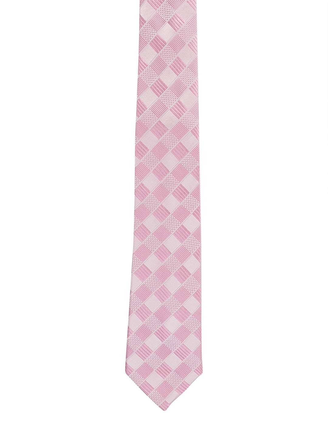 

Alvaro Castagnino Men Pink Woven Design Broad Tie