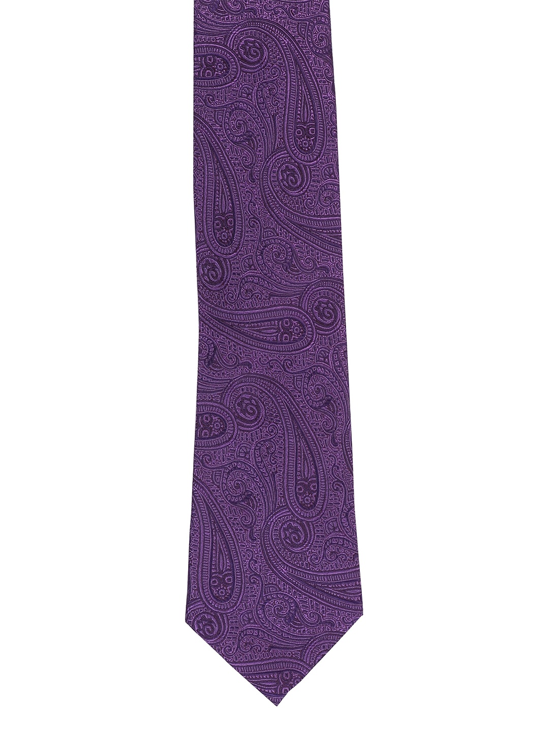 

Alvaro Castagnino Men Purple Woven Design Broad Tie
