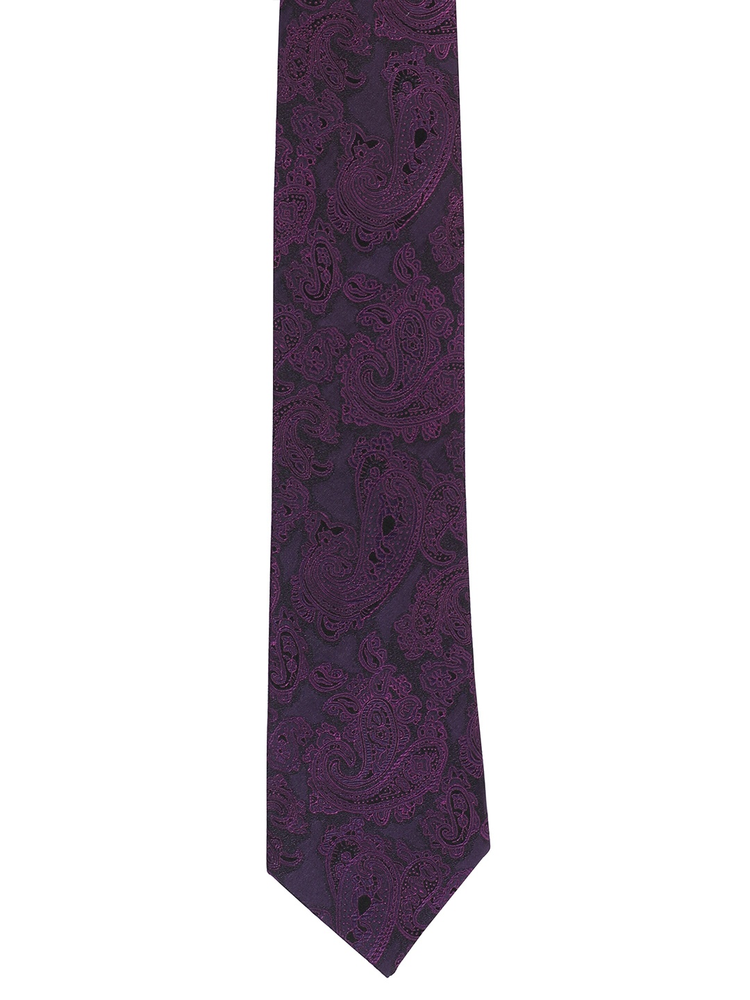 

Alvaro Castagnino Men Purple Woven Design Broad Tie