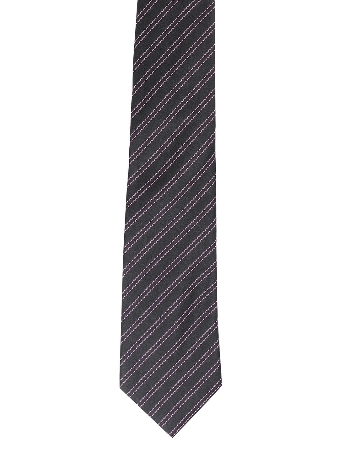 

Alvaro Castagnino Men Black & White Striped Broad Tie