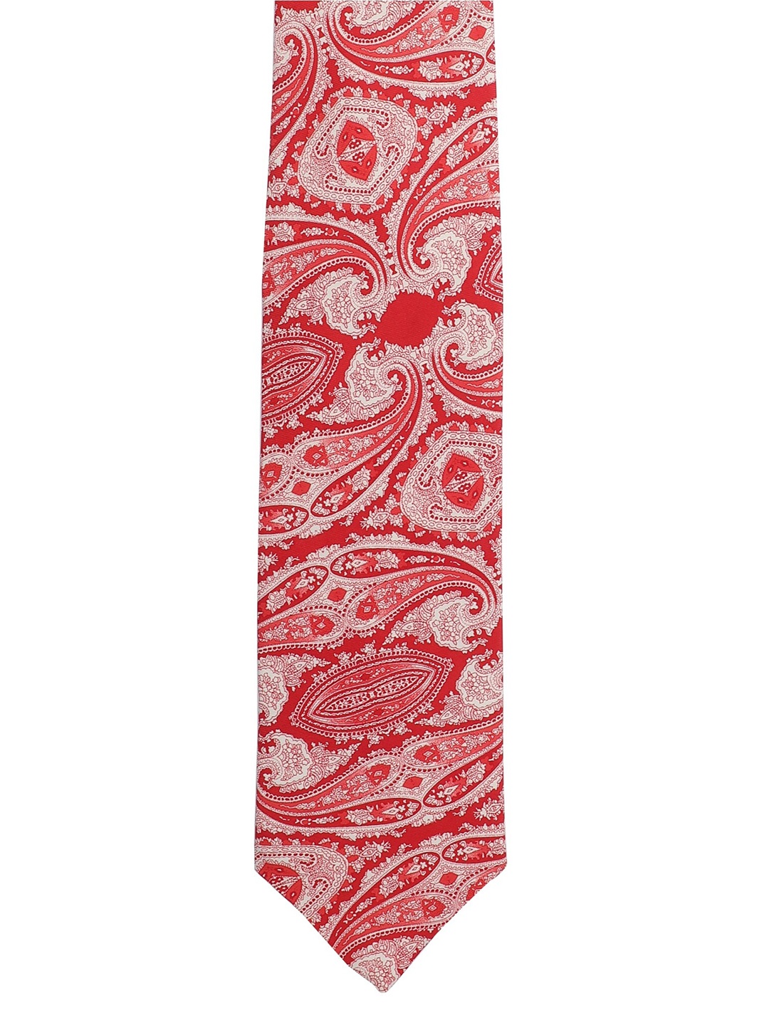 

Alvaro Castagnino Men Red & White Woven Design Broad Tie