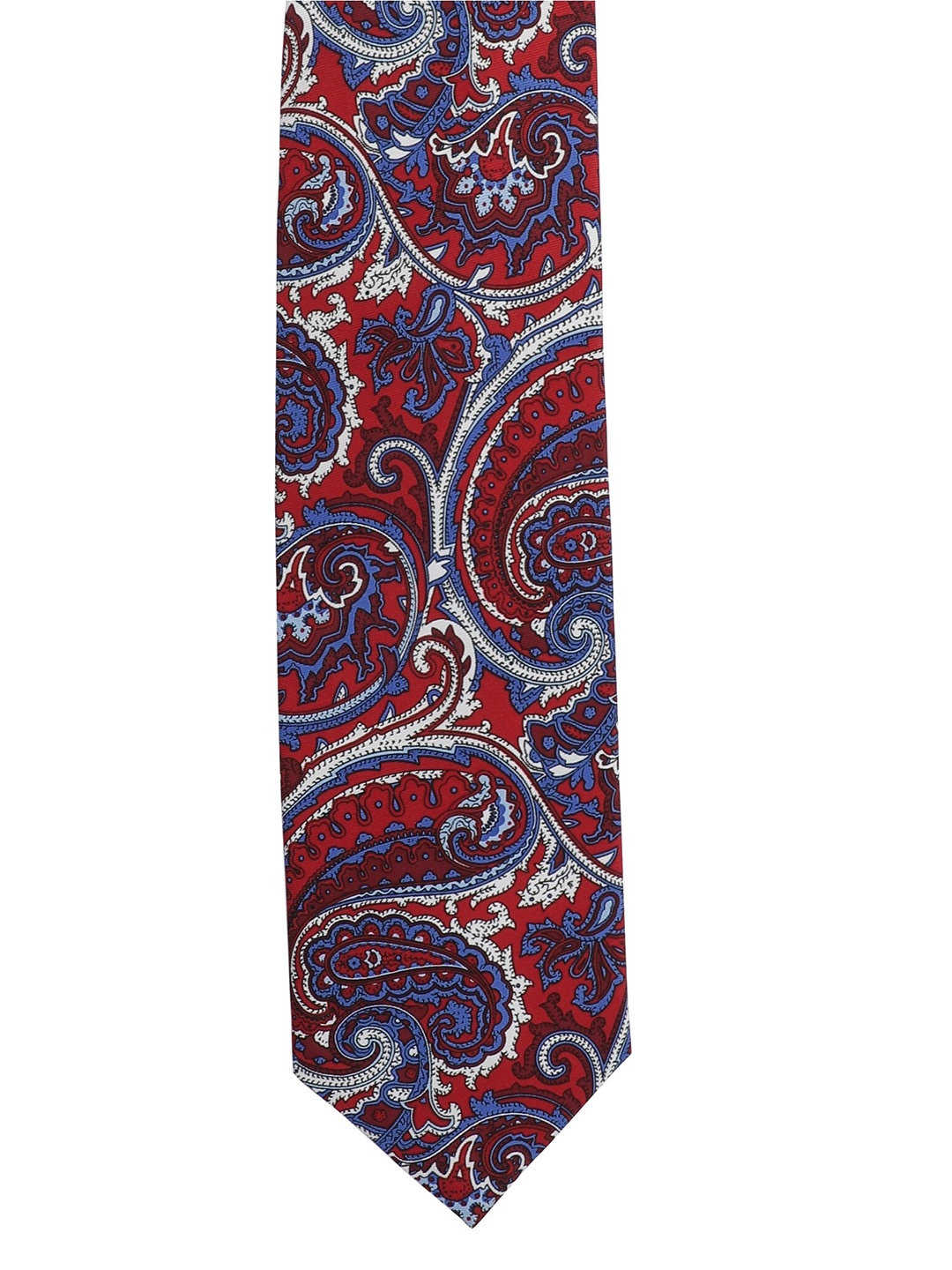 

Alvaro Castagnino Men Maroon & Blue Woven Design Broad Tie