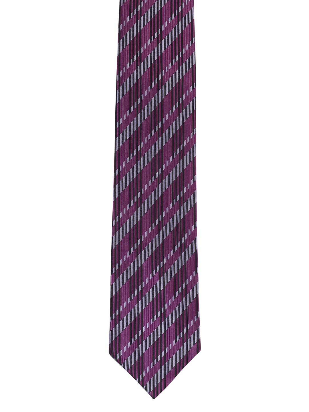 

Alvaro Castagnino Men Purple & Black Woven Design Broad Tie