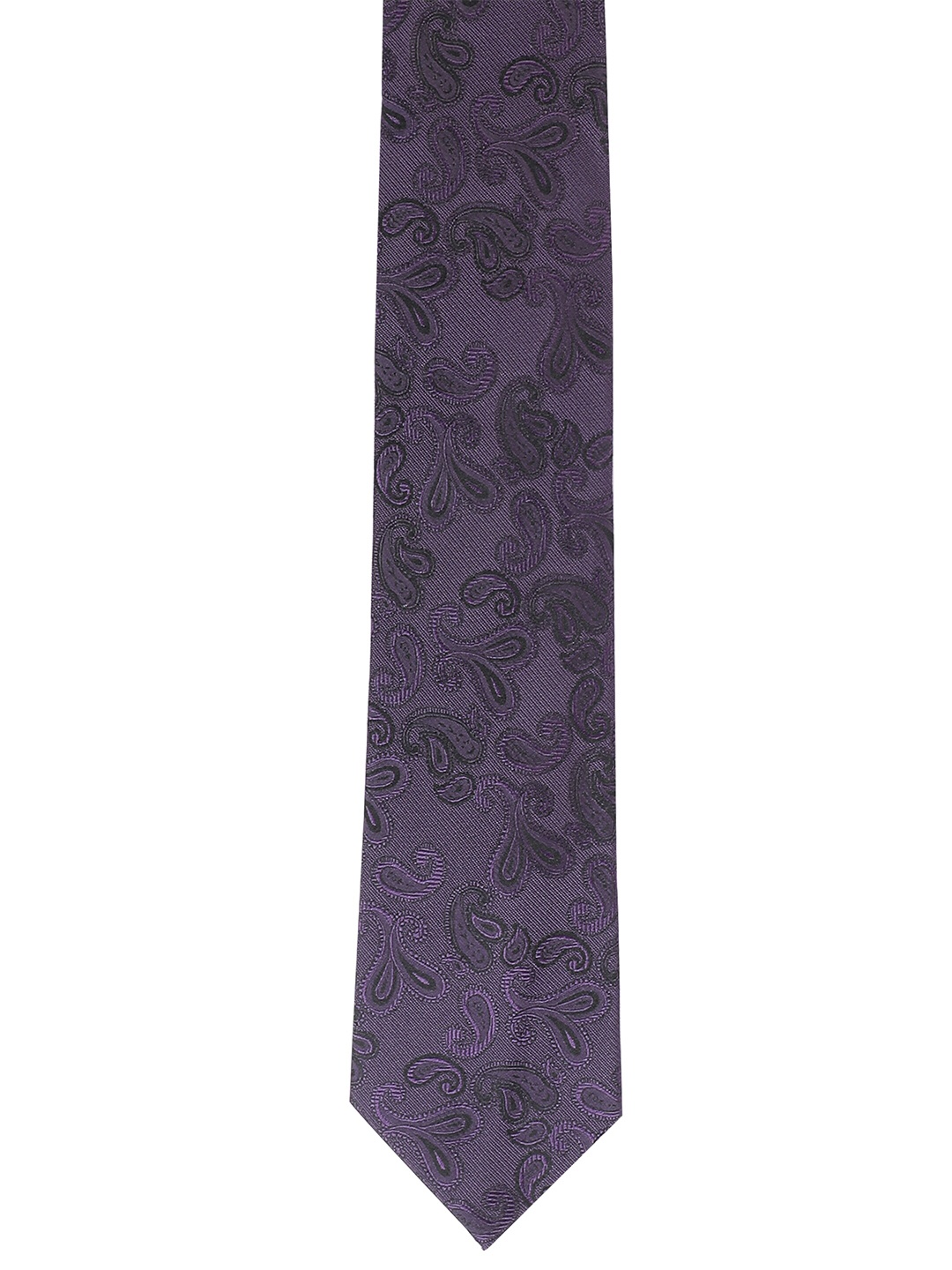 

Alvaro Castagnino Men Purple Woven Design Broad Tie