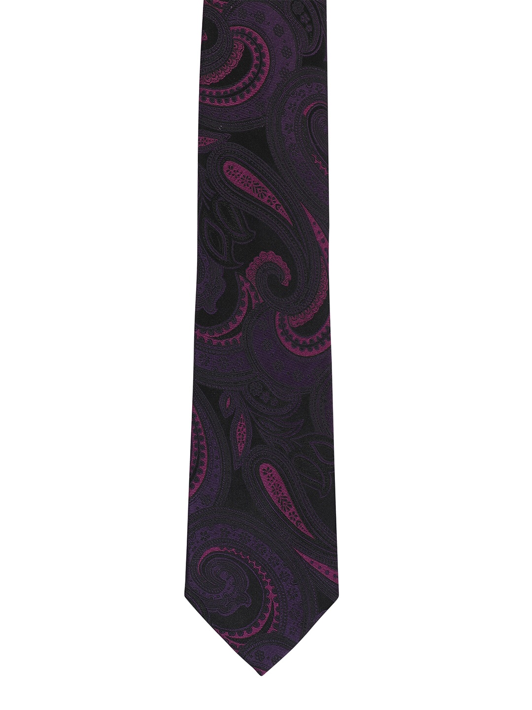 

Alvaro Castagnino Men Purple Woven Design Broad Tie