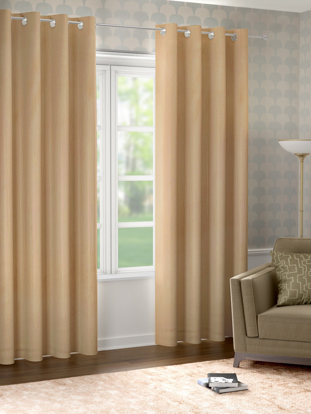 

Raymond Home Beige Single Door Curtain