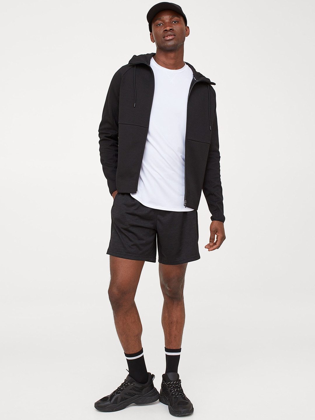

H&M Men Black Solid Rapid-Dry Sports Shorts