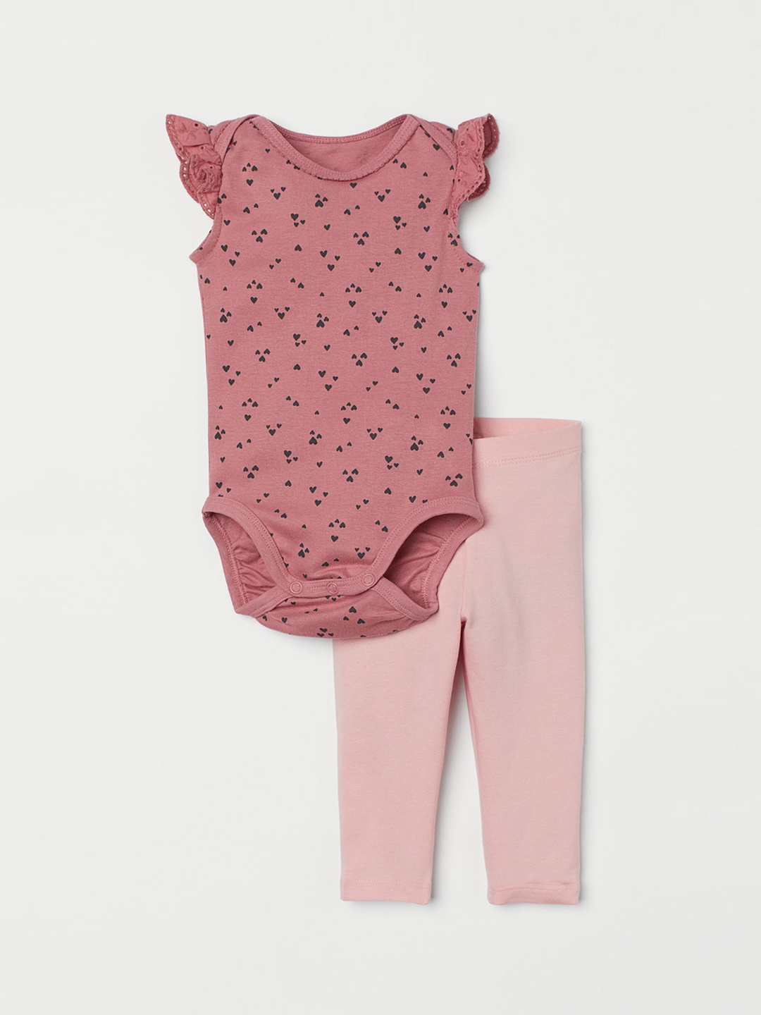 

H&M Girls Pink 2-piece cotton set