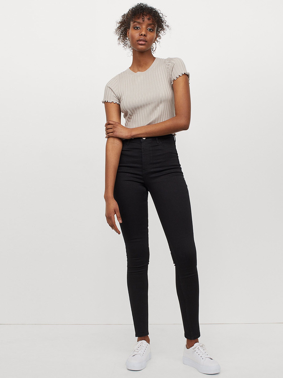

H&M Women Black Super Skinny High Jeans