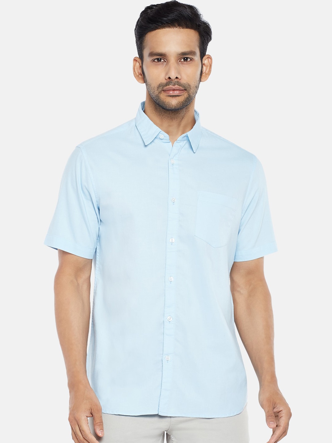 

BYFORD by Pantaloons Men Blue Casual Shirt