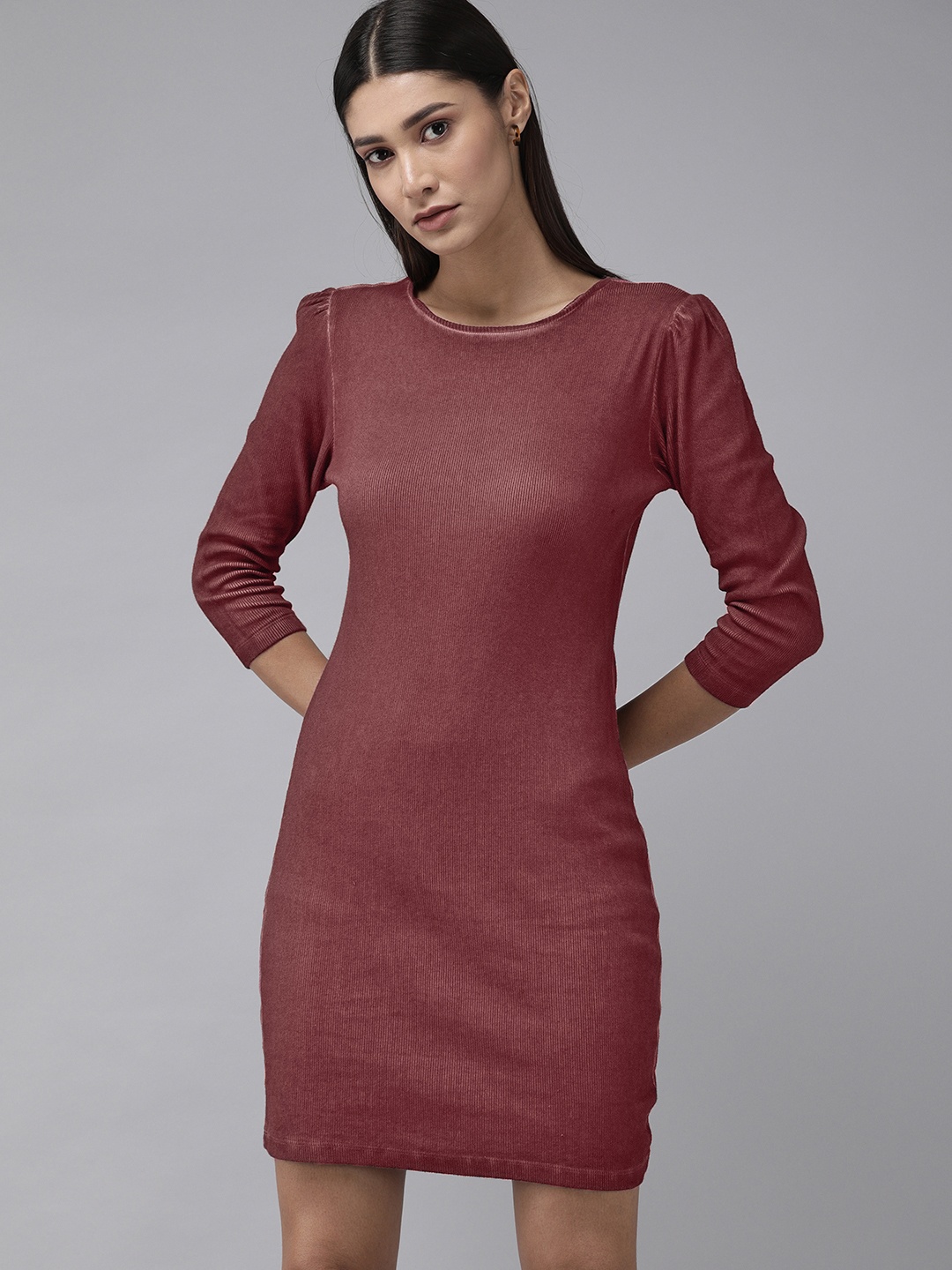 

Roadster Burgundy Sheath Dress