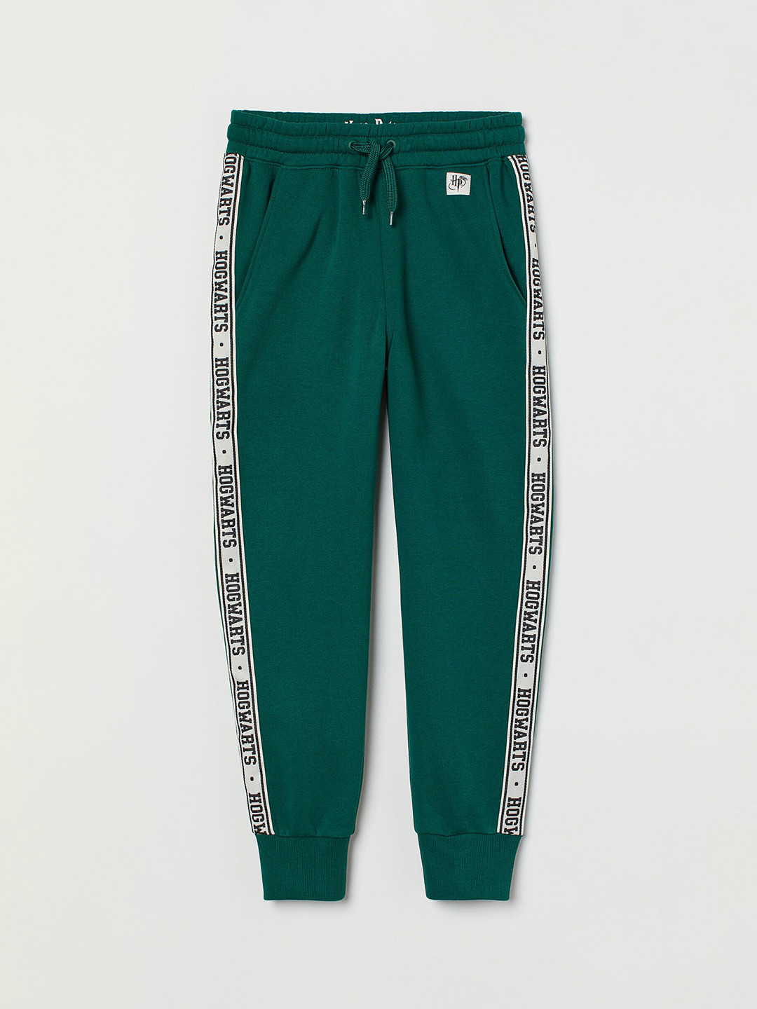 

H&M Boys Green & White Side-Striped Joggers