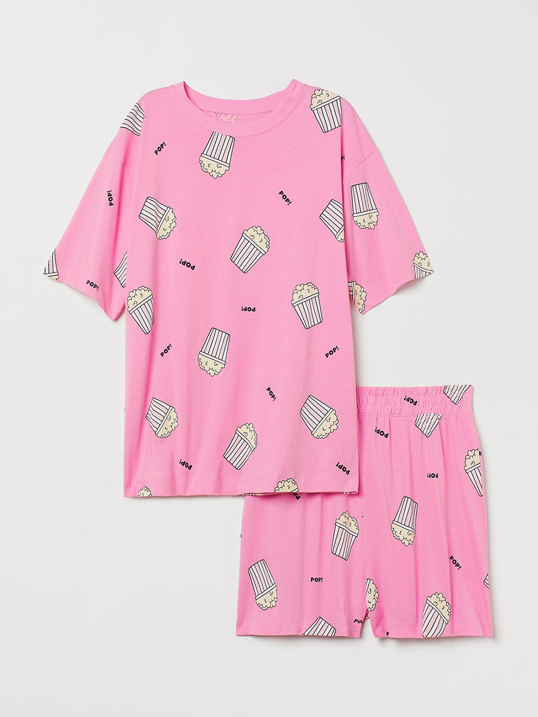 

H&M Women Pink & Cream Cotton jersey pyjamas