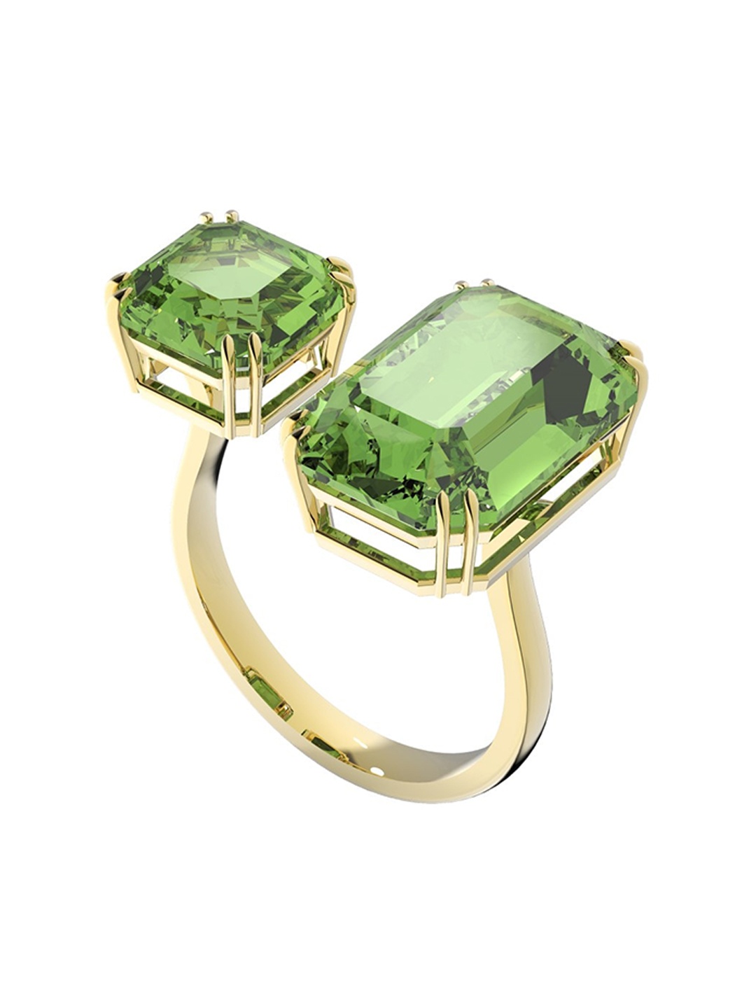 

SWAROVSKI Women Green Gold-Plated Millenia Cocktail Ring