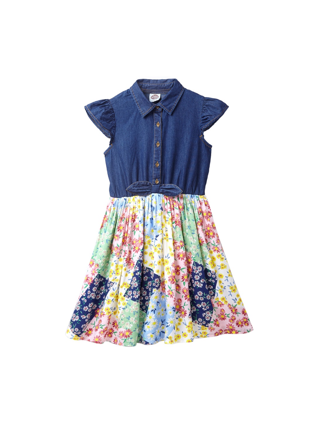 

Cub McPaws Multicoloured Floral Denim Dress, Multi