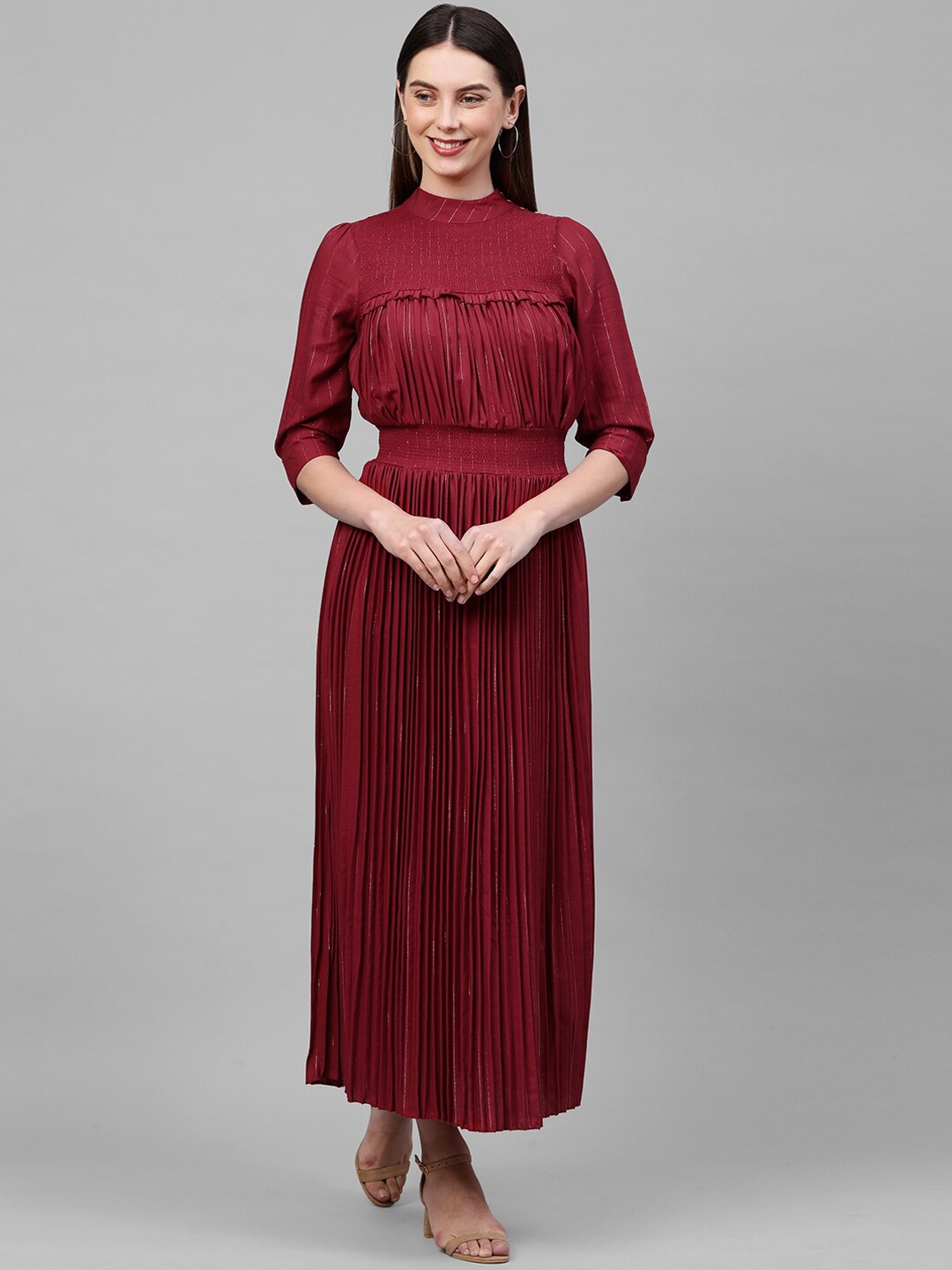 

FASHOR Women Maroon Maxi Dress