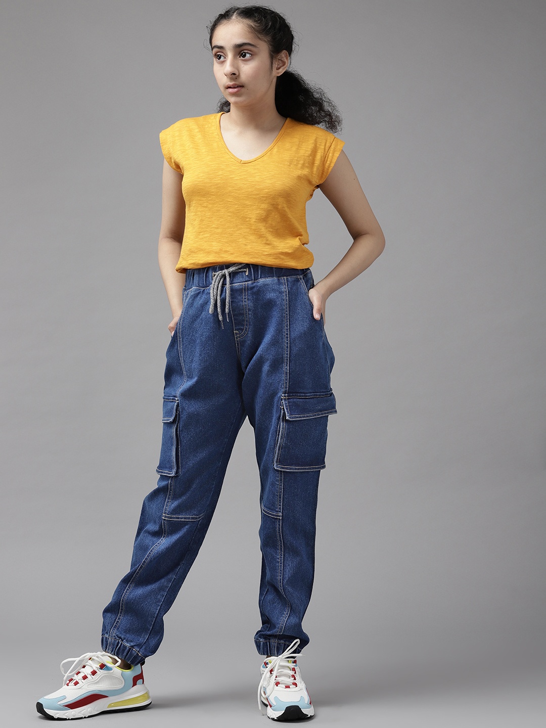 

UTH by Roadster Girls Blue Jogger Stretchable Jeans