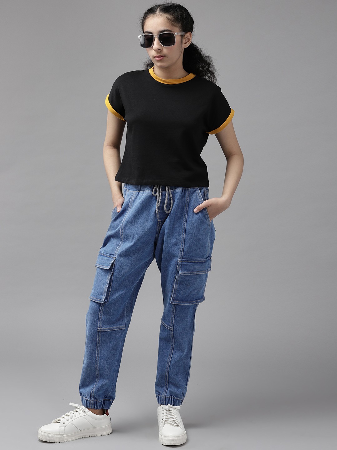 

UTH by Roadster Girls Blue Jogger Stretchable Jeans