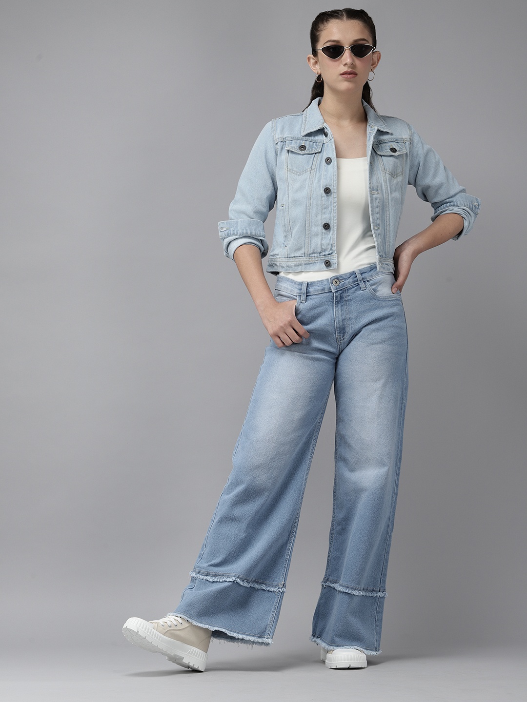 

UTH by Roadster Girls Blue Heavy Fade Stretchable Jeans