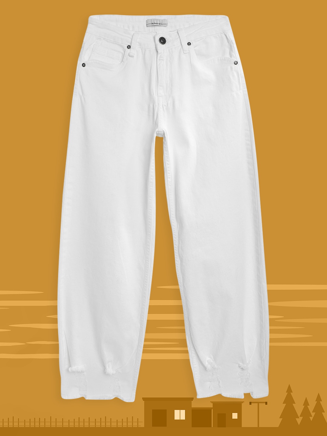 

UTH by Roadster Girls White Mildly Distressed Stretchable Jeans