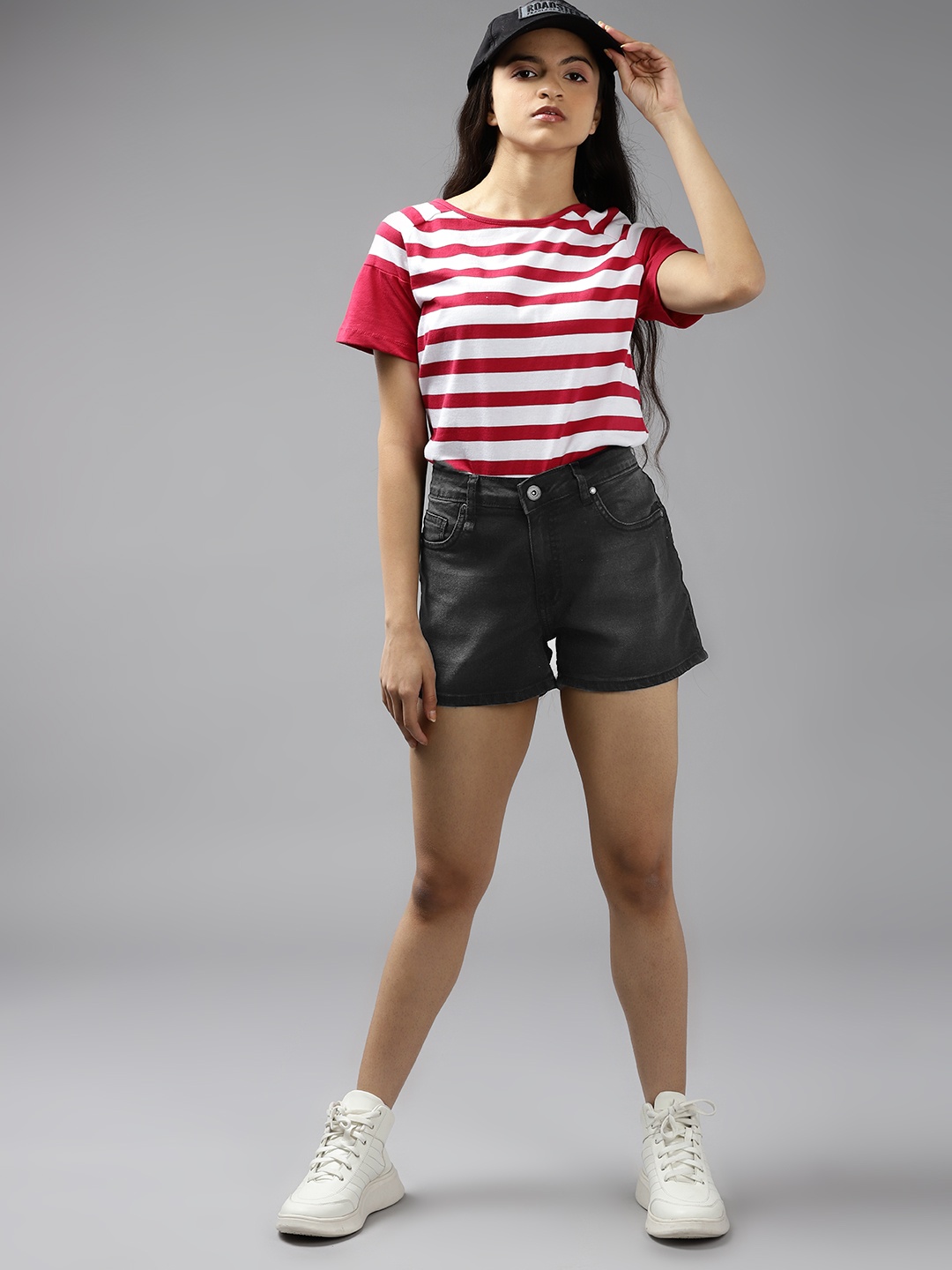 

UTH by Roadster Girls Black Washed Hot Pants