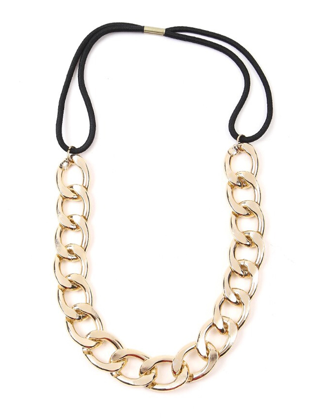 

FOREVER 21 Women Gold-Toned & Black Curb Chain Headwrap