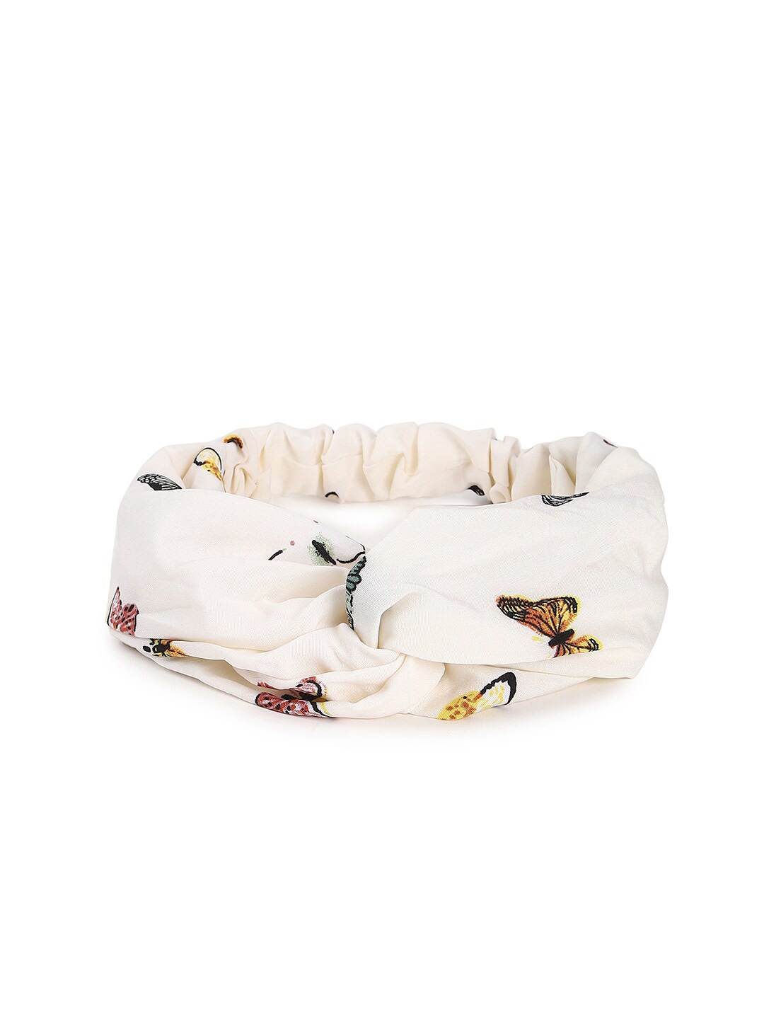 

FOREVER 21 Women White & Yellow Printed Hairband