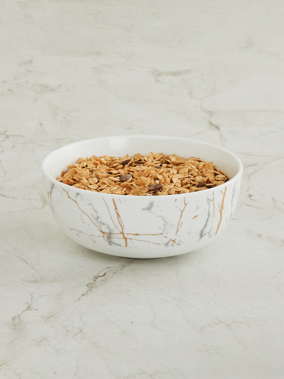 

Home Centre White & 1 Piece Printed Bone China Glossy Bowl