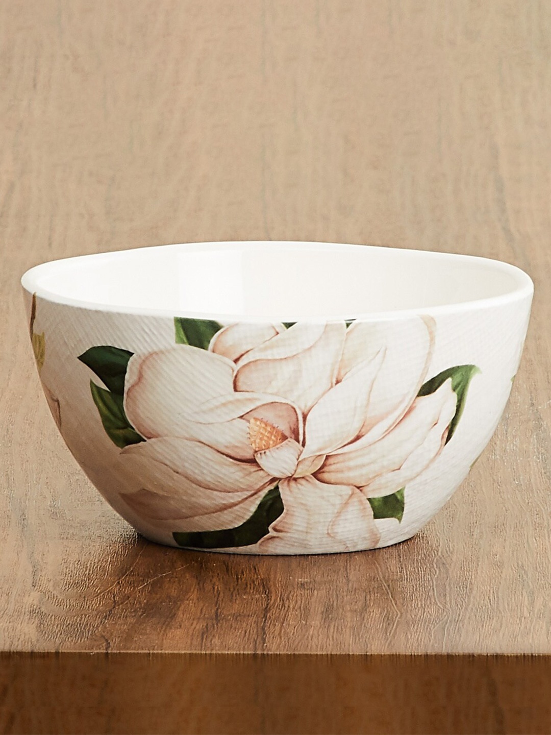 

Home Centre White & Pink Printed Ceramic Matte Bowls