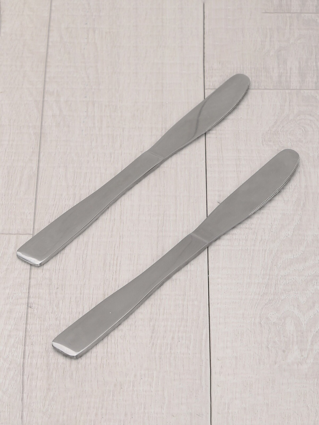 

Home Centre Set Of 2 Silver-Toned Glister Dune Dinner Knives