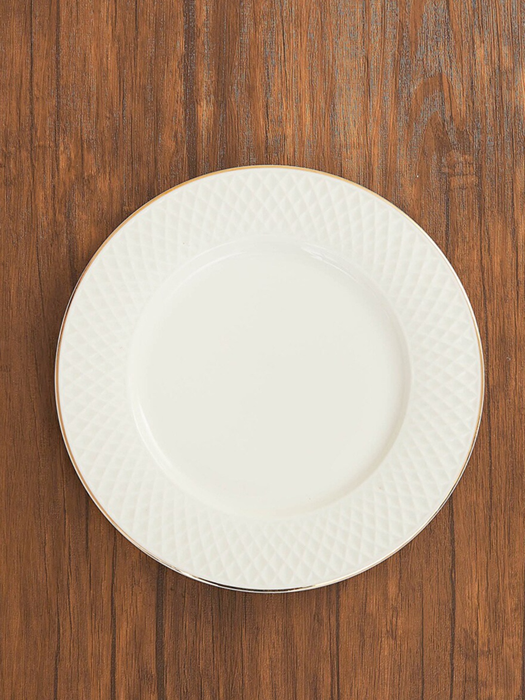 

Home Centre White Ceramic Glossy Plate