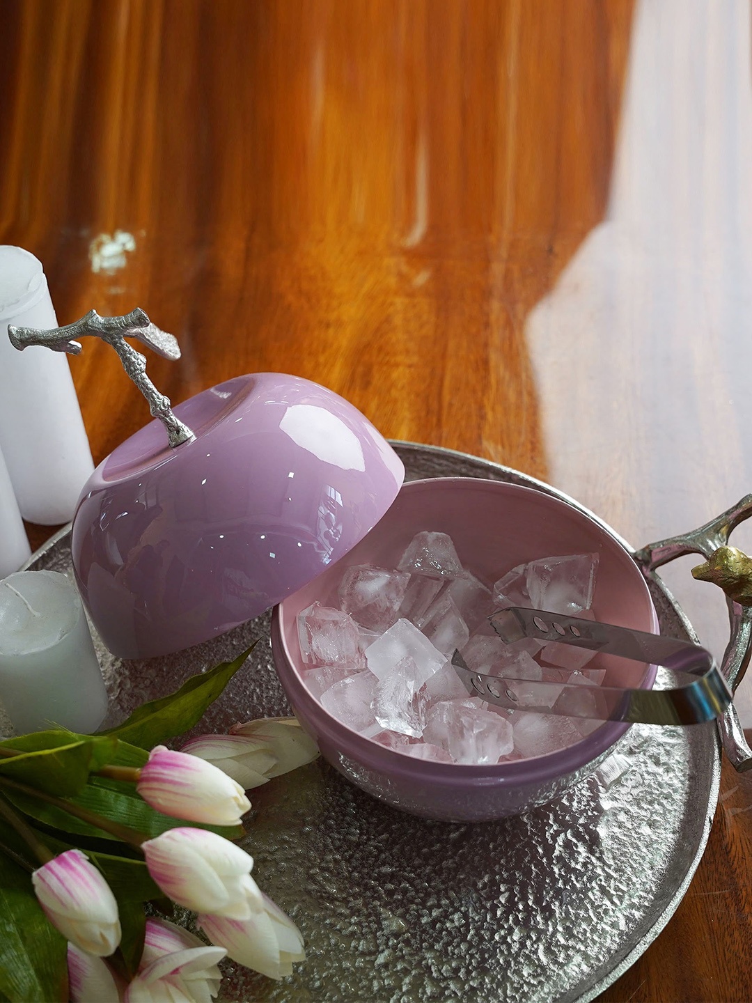 

Folkstorys Pink Solid Blush Apple Ice Bucket