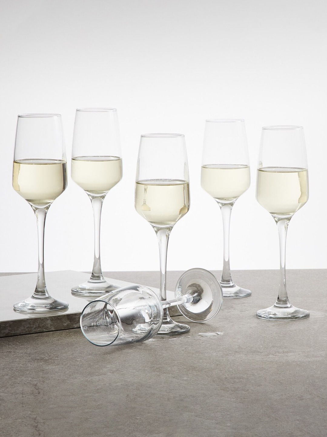 

Home Centre Set Of 6 Transparent Wexford Firenze Champagne Flute Glasses 230 ml