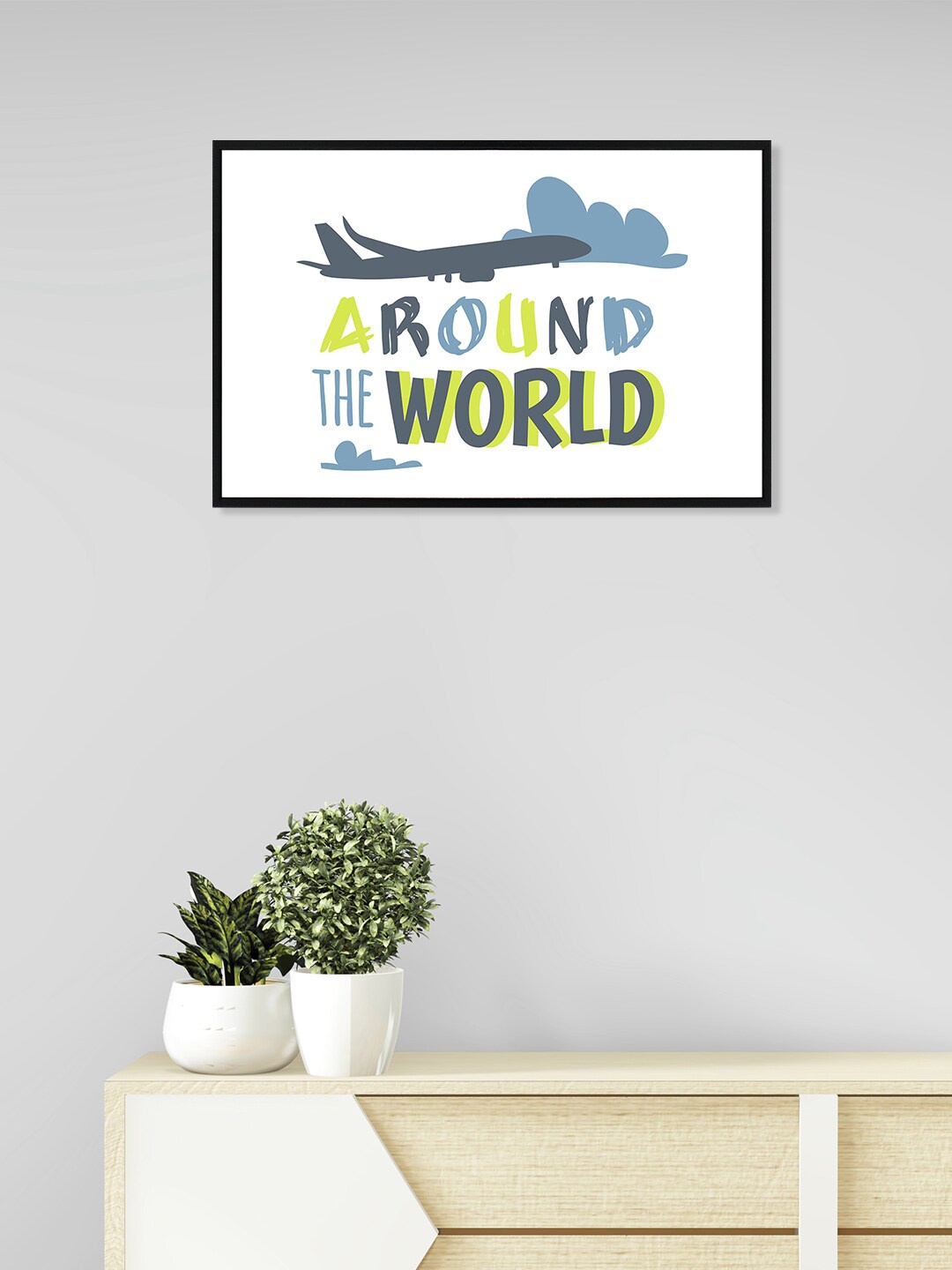 

nest ART White & Black Paper Plane Print Quotes Framed Wall Art