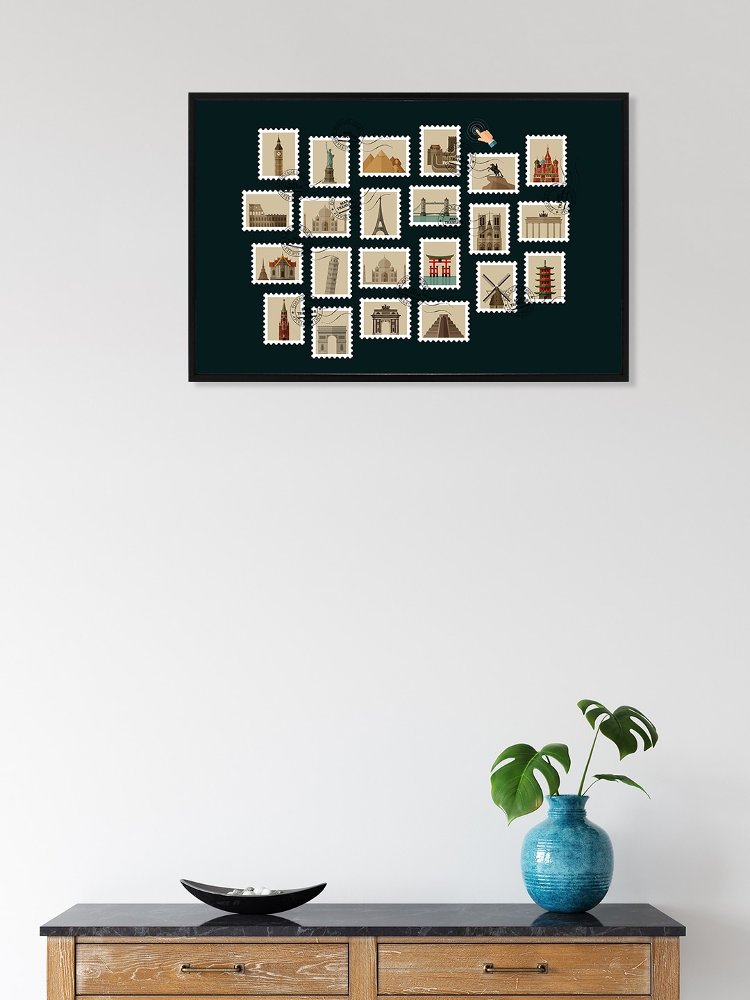 

nest ART Black & Beige Paper Plane Print Quotes Framed Wall Art
