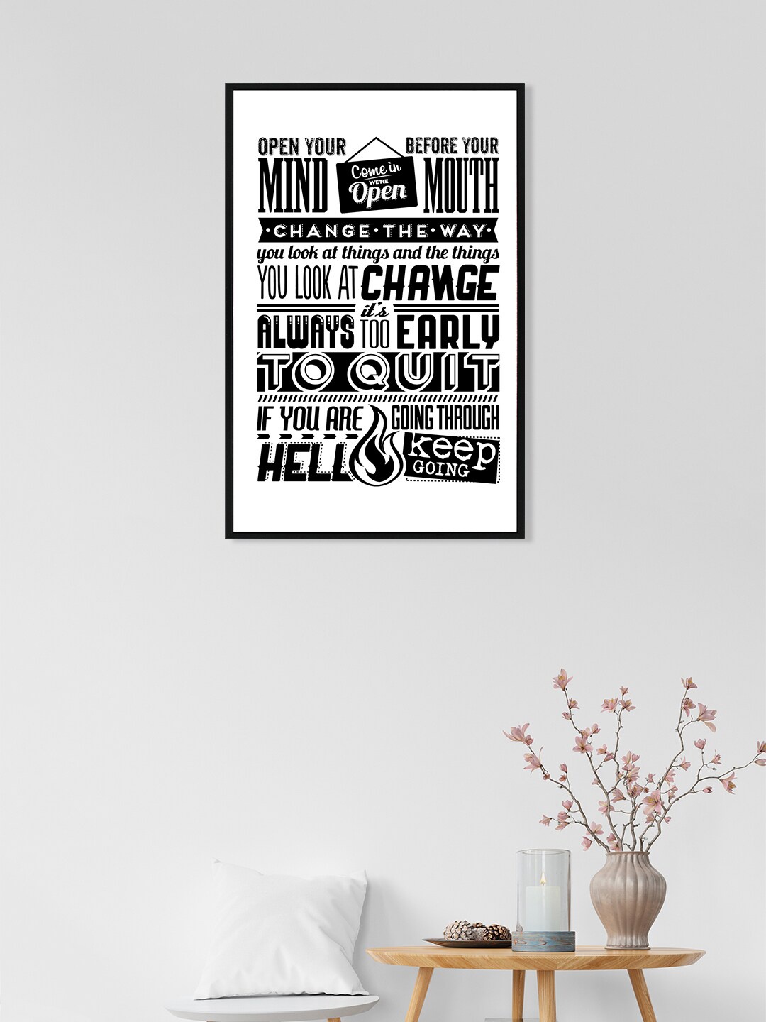 

nest ART Black & White Paper Plane Print Quotes Framed Wall Art