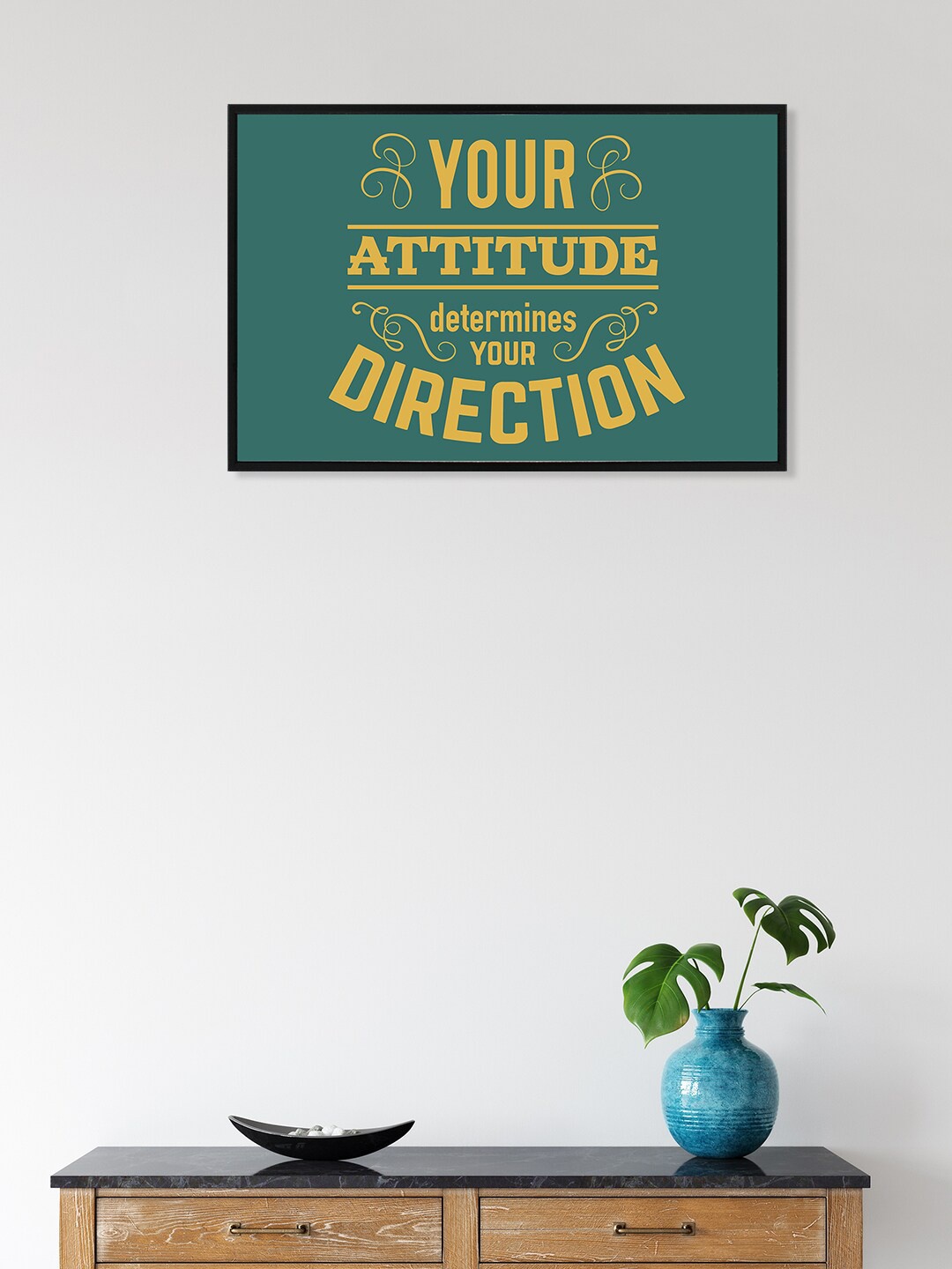 

nest ART Black & Green Paper Plane Print Quotes Framed Wall Art