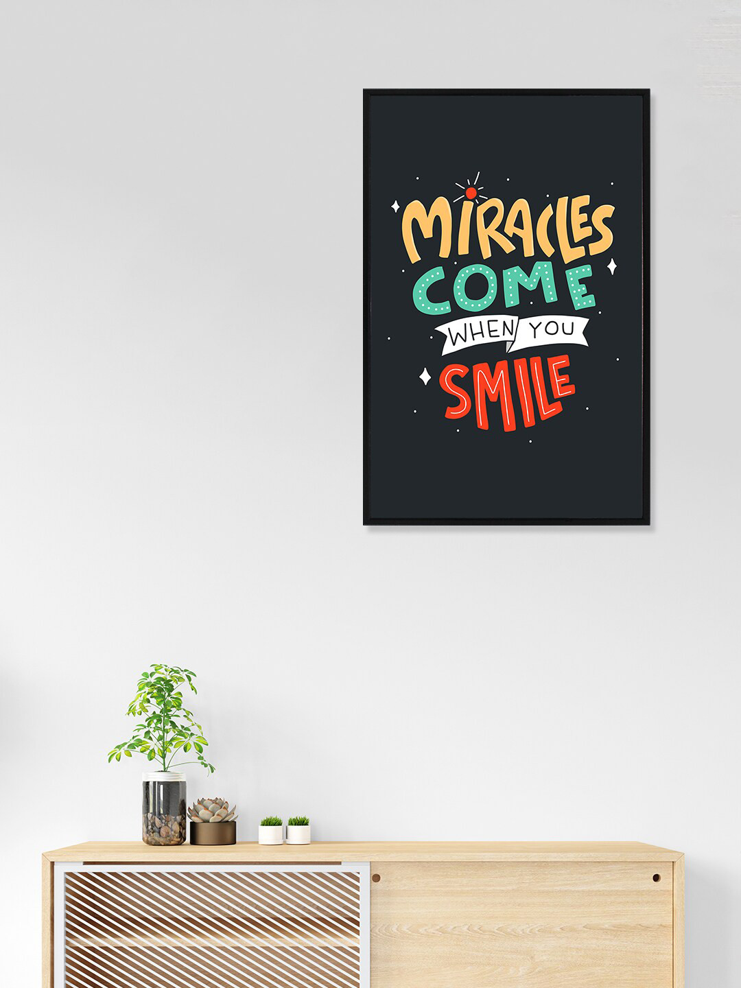 

nest ART Black & Yellow Motivational Thoughts Printed Framed Wall Art
