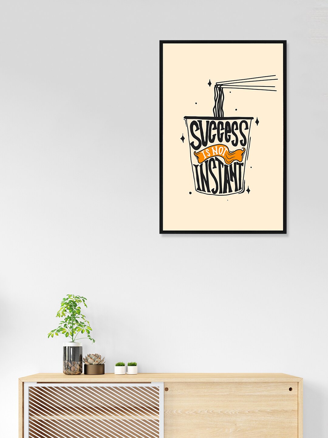 

nest ART Beige & Black Motivational Thoughts Printed Framed Wall Art