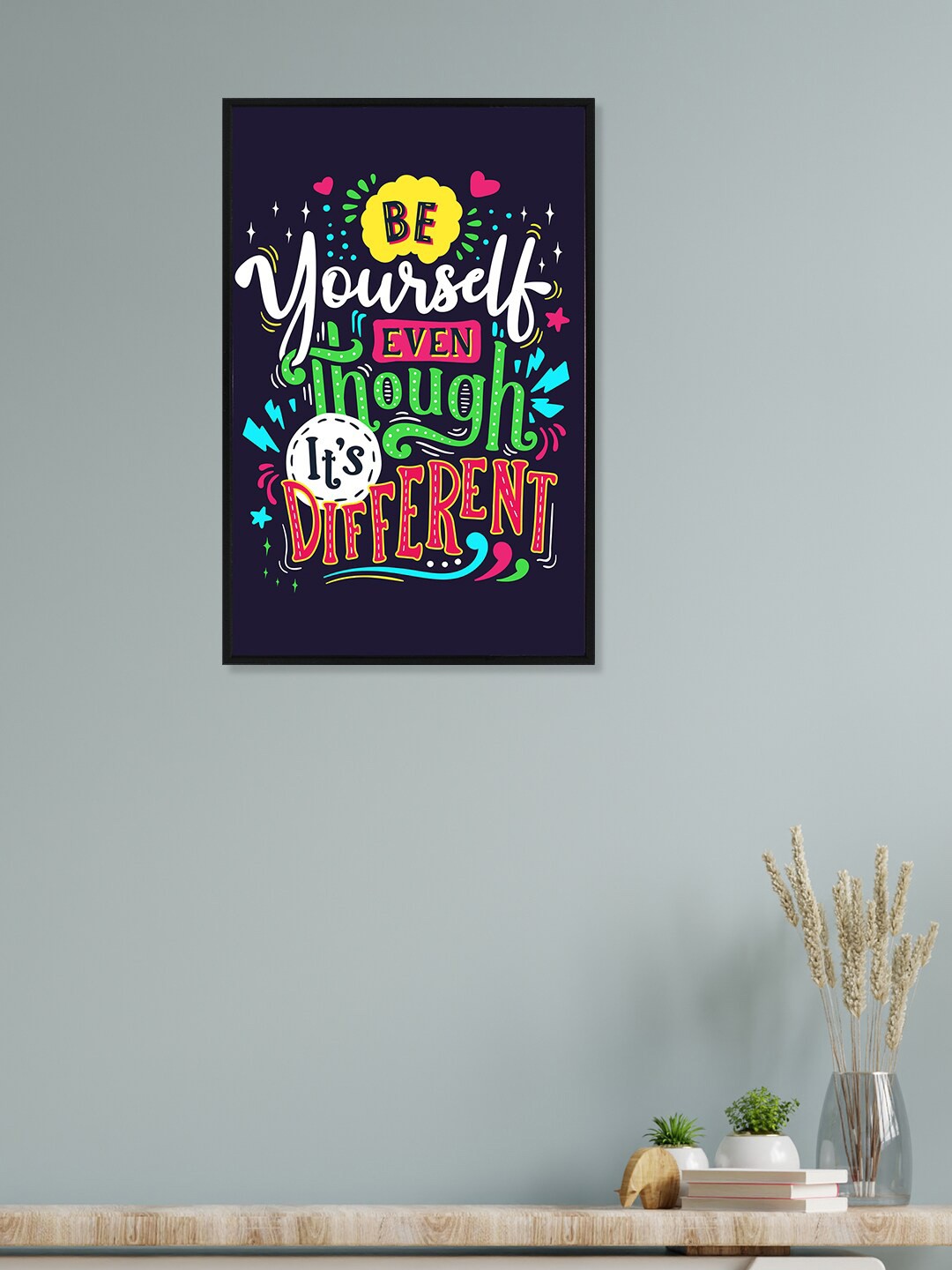 

nest ART Navy Blue & White Paper Plane Print Quotes Framed Wall Art